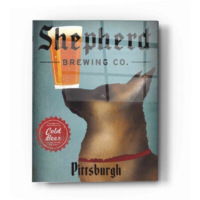 German Shepherd Brewing Co Pittsburgh Black by Ryan Fowler - Unframed Graphic Art -  Red Barrel Studio®, ECD5D31E4FF0469FB1CBDCCCF11016EB
