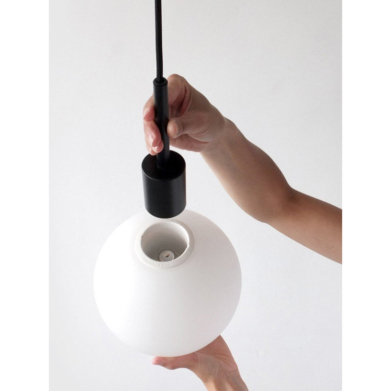 TR Bulb Series 1 - Light Pendant, Matte White, Black