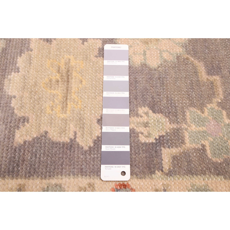 Modern Oushak  Grey Rug 4'1" x 5'11"