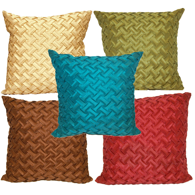 Pleated Throw Pillow, Taupe