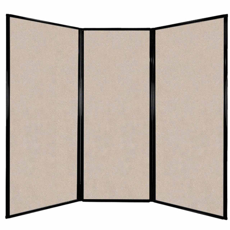 Séparateur de pièce 3 panneaux, Beige, H 80 po x l 90 po x P 2 po