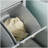 HOMCOM Tilt-Out Laundry Sorter Cabinet, Bathroom Storage Organizer with Two-Compartment Tilt-Out Hamper, Gray-1880044601