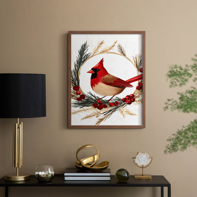 «Christmas Holiday Art» CML XXXII, reproduction encadrée - bois massif