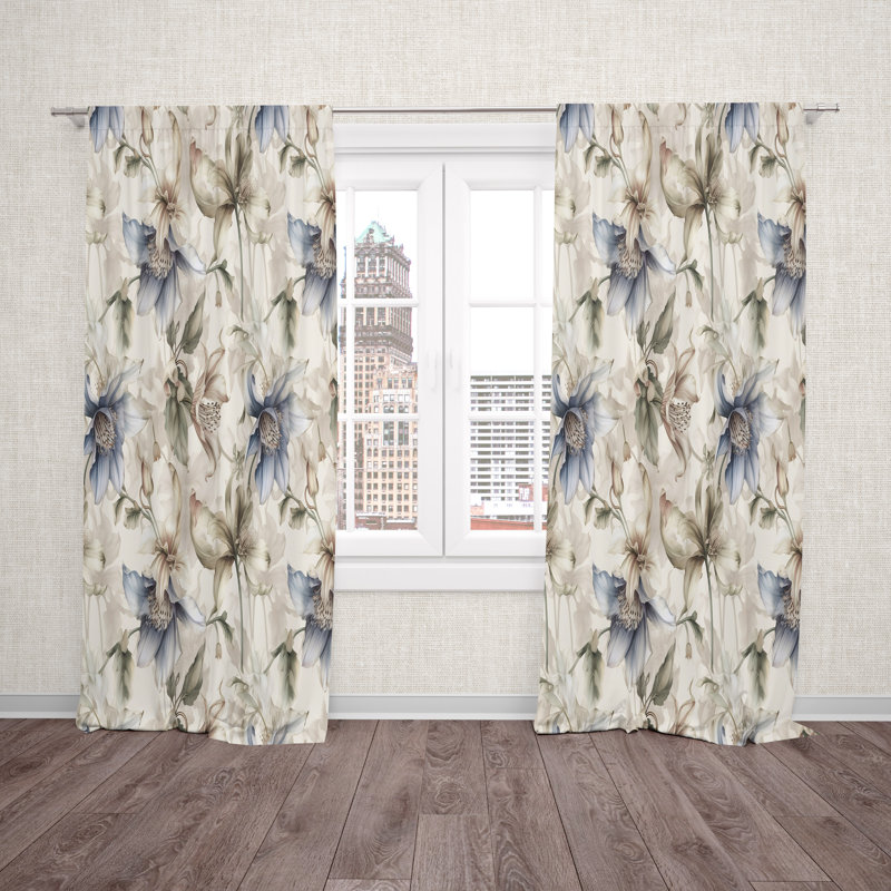 Bediha Room Darkening Curtain Pair, 20" W x 82" L