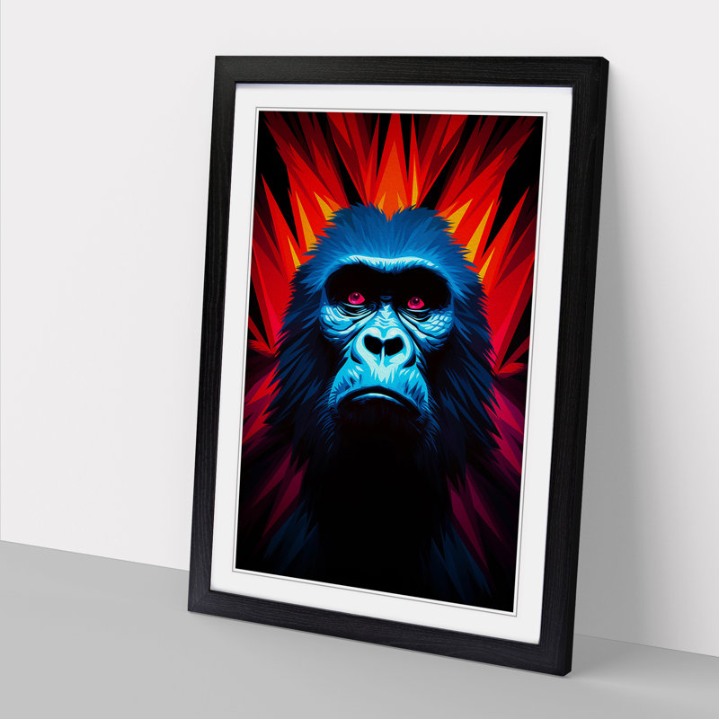 Gorilla Op Art - Framed Print