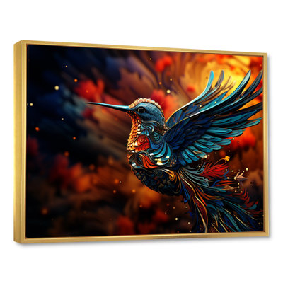 Colibri bleu, vol des tropiques - Art mural colibri