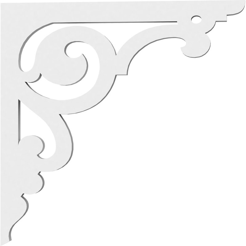 Support de qualité architecturale Hurley, L 5/8 po x P 12 po x H 12 po, Kendall, PVC