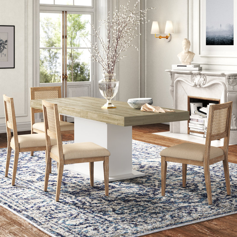 Azzedine Extendable Dining Table, White