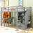 Full Wood Loft Bed With L-Shaped Desk, Storage Drawers And Stairs-267250823