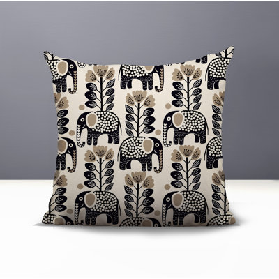 Vance Elephant Reversible Indoor/Outdoor Square Pillow