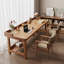 Bureau rectangulaire brun en bois massif-1256218774