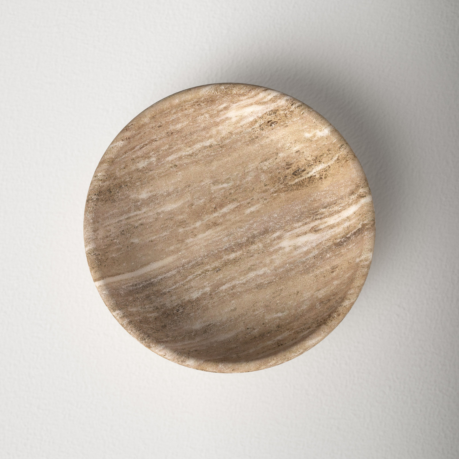Tellis Genuine Marble Decorative Bowl, 2" H x 8" W x 8" D