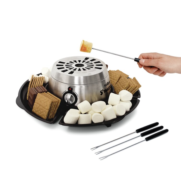 Oster 3 qt Lazy Susan Fondue Maker with 4 Removable Bowls 