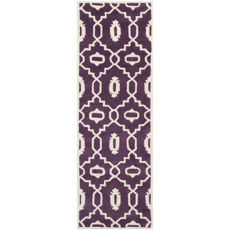Carolene Hand Tufted Wool Geometric Rug, Runner 2'3" x 7'