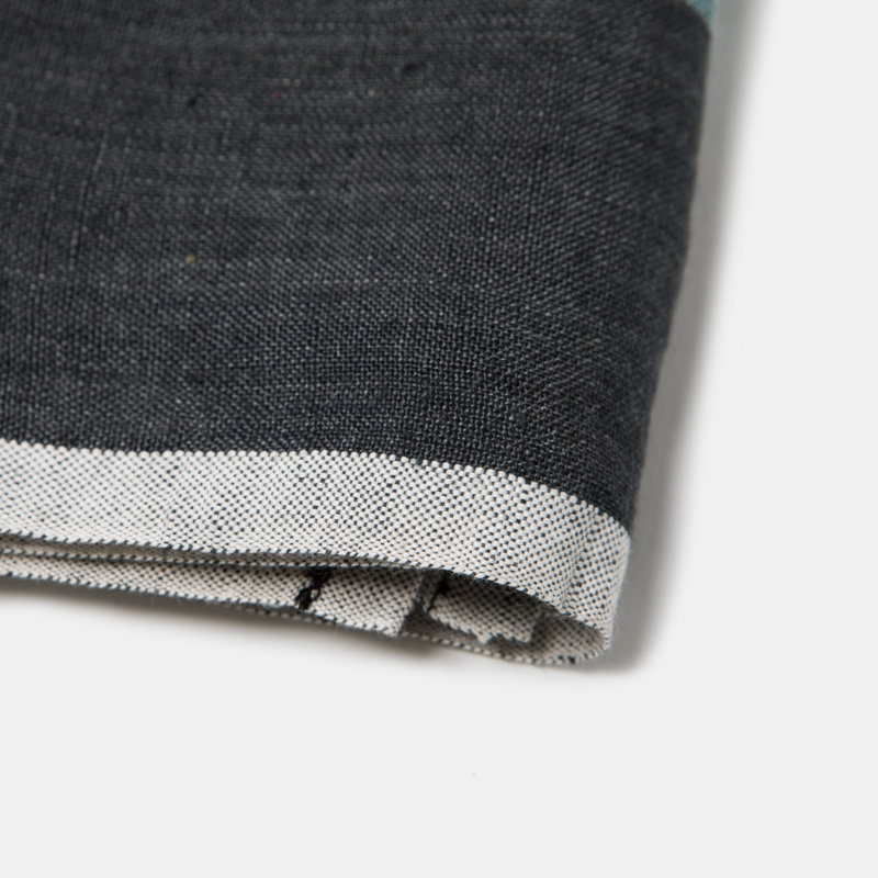 Torchon Tegan, Gris anthracite/aqua