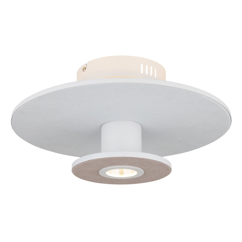 Coralene LED Flush Mount, White, White