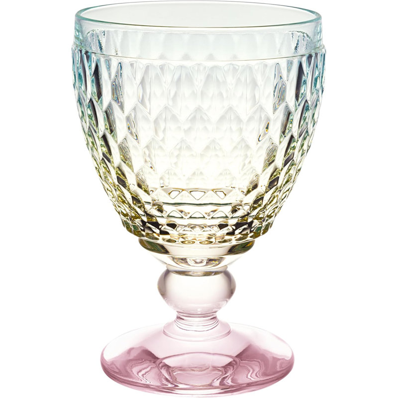 Villeroy & Boch Boston Pearl Red Wine Goblet, Set of 4, 10 ozs, Crystal Glass, Made in Germany, Multi-colored