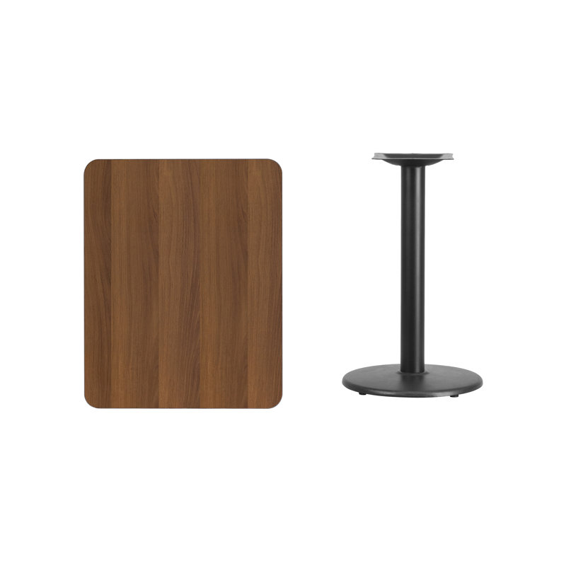 Dual-Tone Walnut Laminate 31'' Rectangular Dining Table