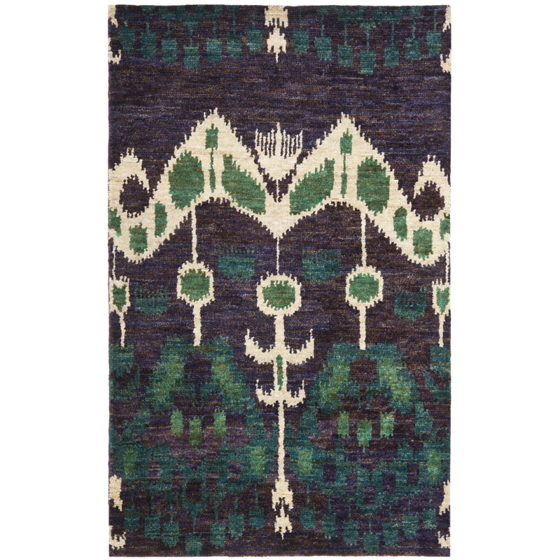 Fitzsimmons Ikat Hand Woven Area Rug, Rectangle 122 x 183 cm