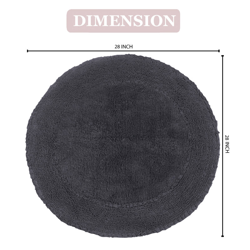 Tapis pour salle de bain Gadbois, Gris