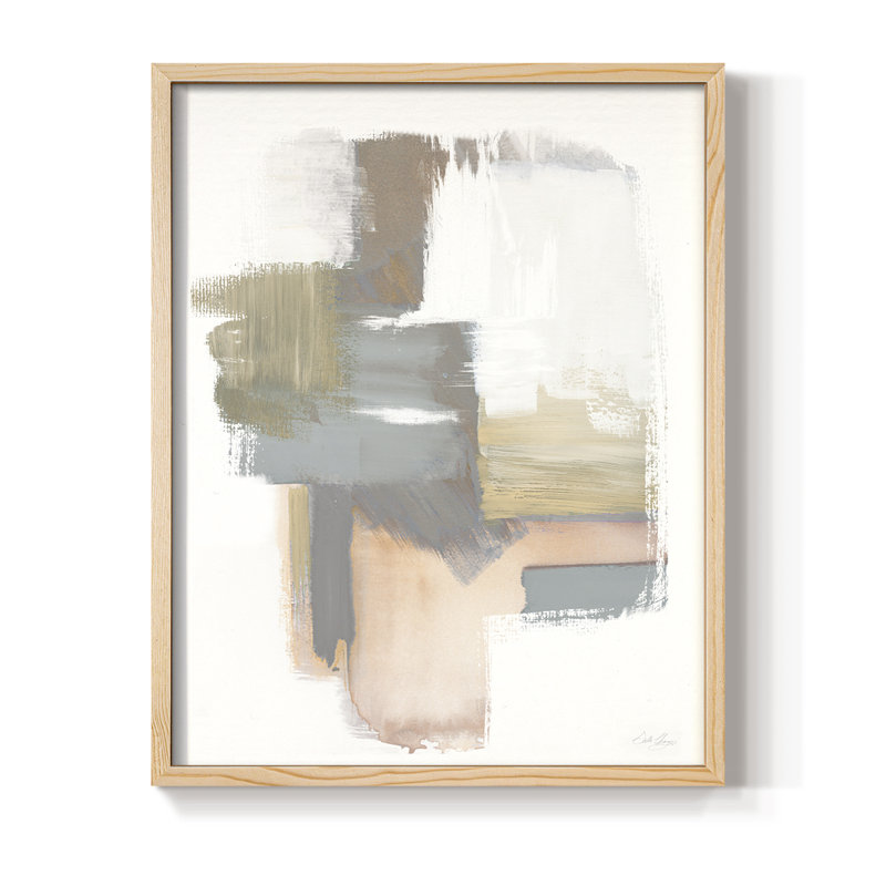 Reproduction encadrée Soft Symmetry II - bois massif, Naturel, H 21 po x l 17 po