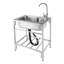 Station de lavage des mains autoportante avec robinet L 26,7 po x l 17,3 po