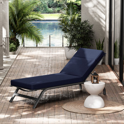 Outdoor Chaise Lounge Cushion – Weather-Resistant, Reversible, Plush Comfort