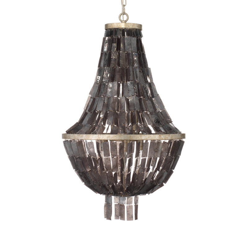 Lustre empire à 5 lumières avec accents coquillage