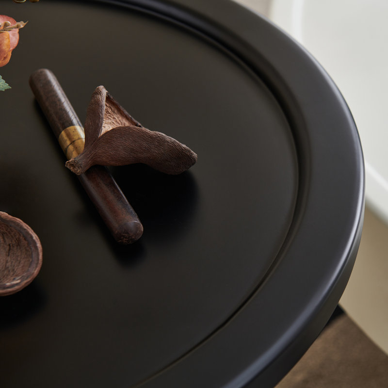 Table d'appoint décorative en forme de bonhomme de neige, plateau rond, 19,69 pouces