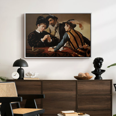 The Cardsharps, c. 1594-Caravaggio-Framed Gallery Wrapped Canvas
