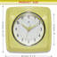 Infinity Instruments - Horloge murale rétro - Horloge carrée de 9 pouces - Mid-Century silencieuse - Horloge de cuisine