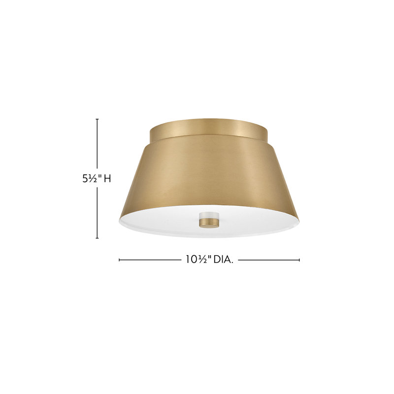 Wisteria Flush Mount, Lacquered Brass