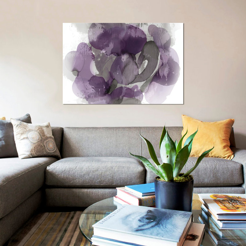 " Amethyst Flow I " by Kristina Jett, 26" H x 40" W, Wrapped Canvas, No Frame