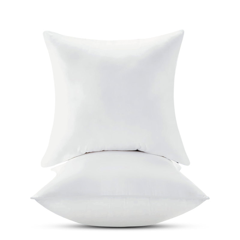 Ensemble de 2 coussins décoratifs en coton biologique Delara Premium, Carrée, H 22 po x l 22 po