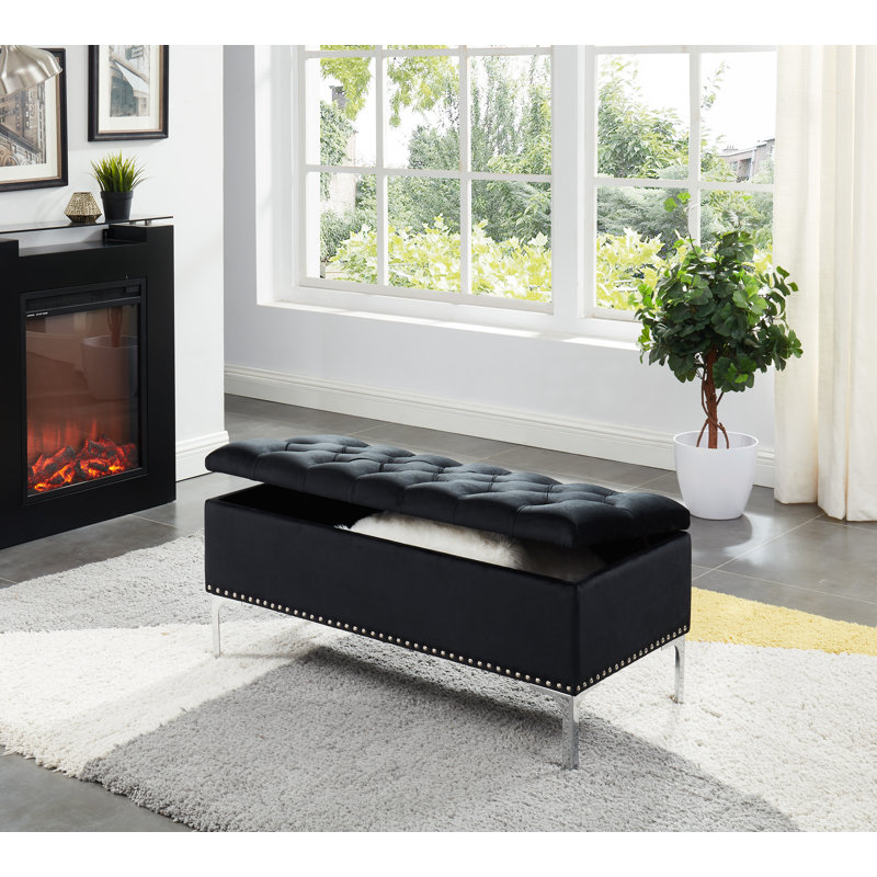 Banc de rangement Carmel Barrie, Noir