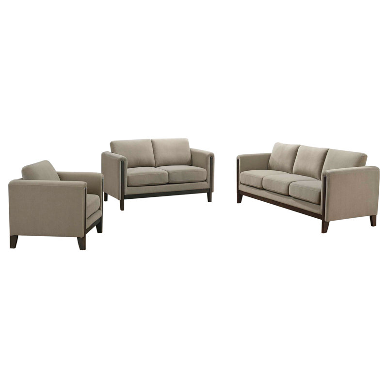 Ensemble de canapé rembourré 3 pièces Islington taupe