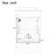 Meuble-lavabo de salle de bain avec lavabo en céramique, porte à fermeture douce, tablette réglable et support de rangement fixé à la porte - idéal pour les petites salles de bain