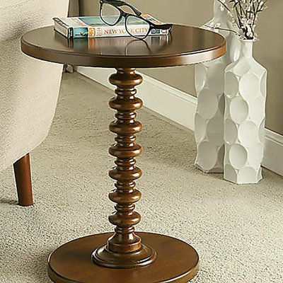 Table d'appoint ronde en noyer