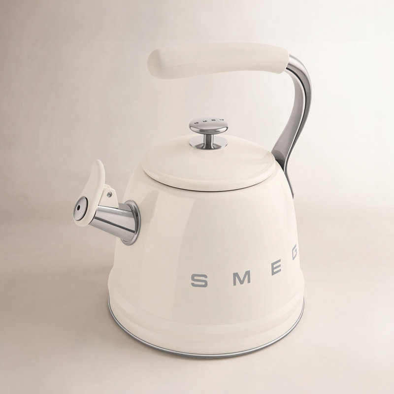SMEG Whistling Stovetop Kettle, Cream