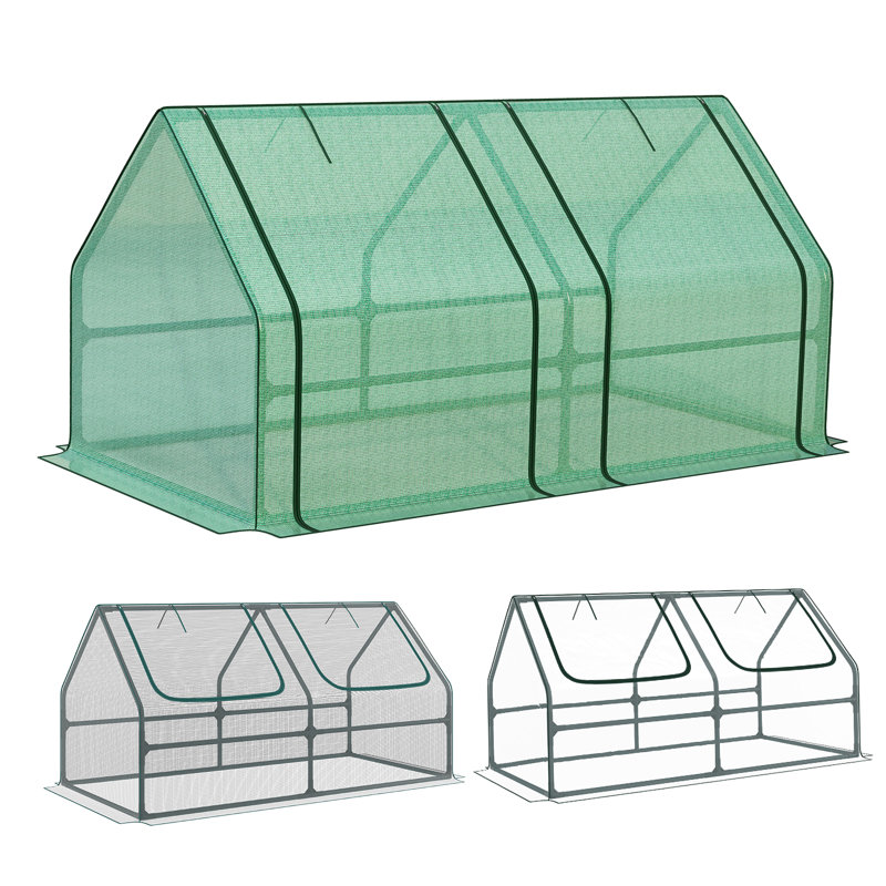 6'X3'x3' Mini Greenhouse, Includes 3 Covers