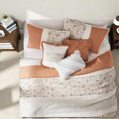 Ensemble de literie réversible en coton percale