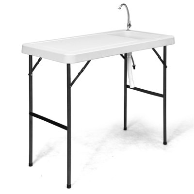 Breisha 115cm Rectangular Portable Folding Table