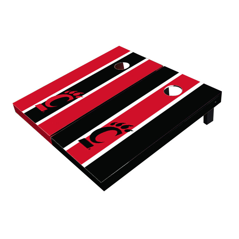 Planches de cornhole à rayures 2 'x 3' NCAA, Alternance, Bearcats de Cincinnati