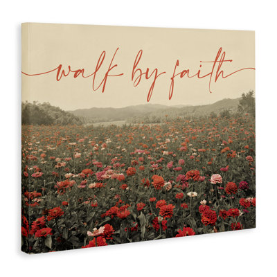 Walk By Faith Garden Canvas, design by GAIL PECK