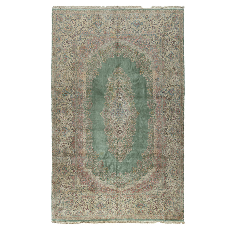 Tapis rectangulaire en laine noué à la main