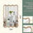 Natural Wood Color Wavy Rectangle Solid Wood Frame Decorative Mirror-1686799685-1688807631