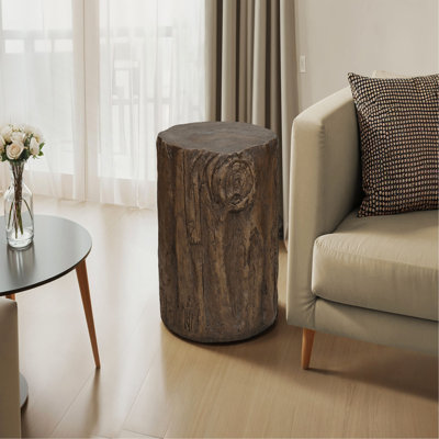 Table d'appoint, H 25 po, intérieur ou extérieur, tambour, table de bout, table de chevet, ronde, table d'appoint, salon, chambre à coucher, contemporain, moderne