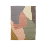 Rectangle Kulfi Abstract Flatweave Wool Area Rug in Pink/Green