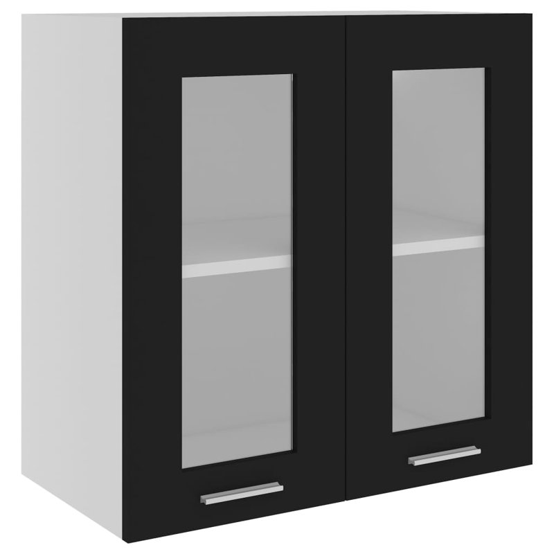 Hanging Glass Cabinet Lyon, Black
