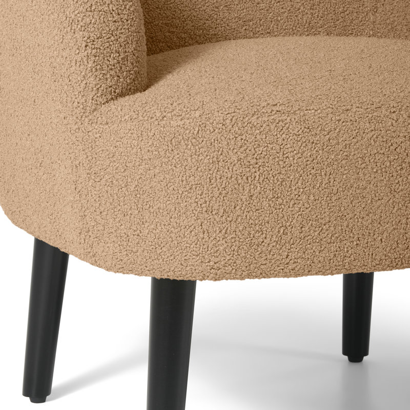 Fauteuil demi-tonneau 29 po Bayville, Mélange de polyester beige